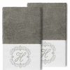 Bed & Bath * | Linum Home Textiles Turkish Cotton Monica 2-Packembellished Hand Towel Set