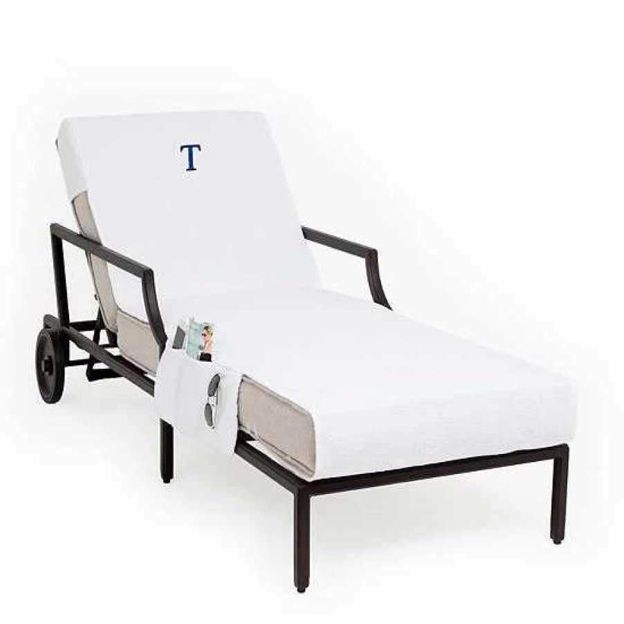 Bed & Bath * | Linum Home Textiles Turkish Cotton Personalized Chaise Lounge Chair Slipcover & Side Pockets