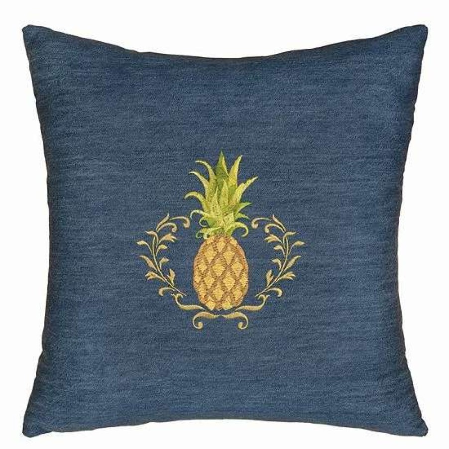 Home Decor * | Linum Home Textiles Welcome Denim Decorative Square Throw Pillow Cover