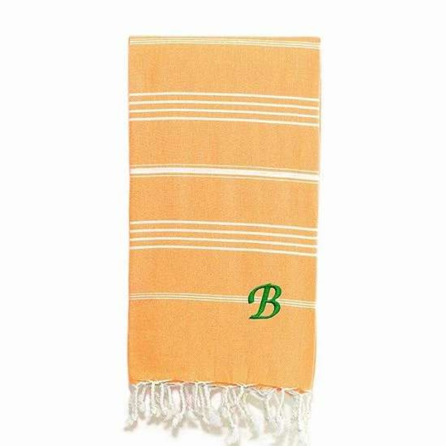 Bed & Bath * | Linum Home Textiles Turkish Cotton Lucky Personalized Pestemal Beach Towel