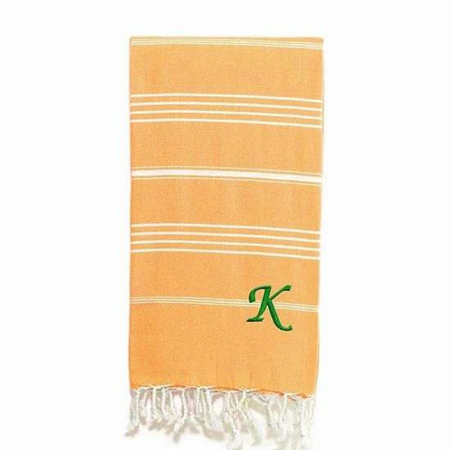 Bed & Bath * | Linum Home Textiles Turkish Cotton Lucky Personalized Pestemal Beach Towel