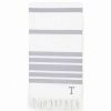 Bed & Bath * | Linum Home Textiles Turkish Cotton Herringbone Personalized Pestemal Beach Towel