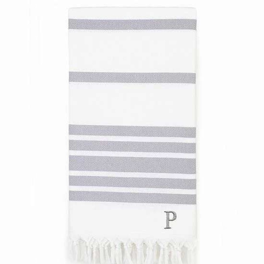 Bed & Bath * | Linum Home Textiles Turkish Cotton Herringbone Personalized Pestemal Beach Towel