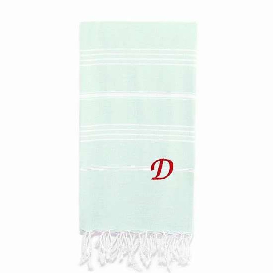 Bed & Bath * | Linum Home Textiles Turkish Cotton Lucky Personalized Pestemal Beach Towel