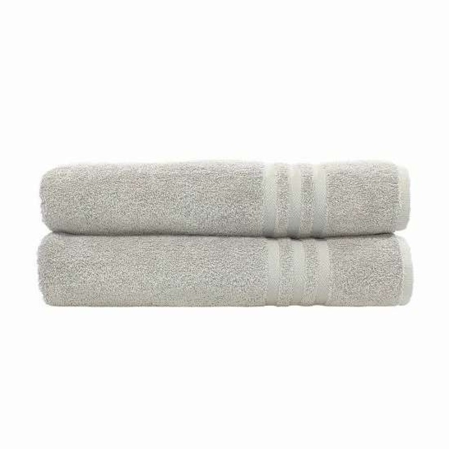 Bed & Bath * | Linum Home Textiles Denzi 2-Pack Bath Towels Gray