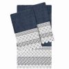 Bed & Bath * | Linum Home Textiles Turkish Cotton Aiden 3-Piece White Lace Embellished Towel Set