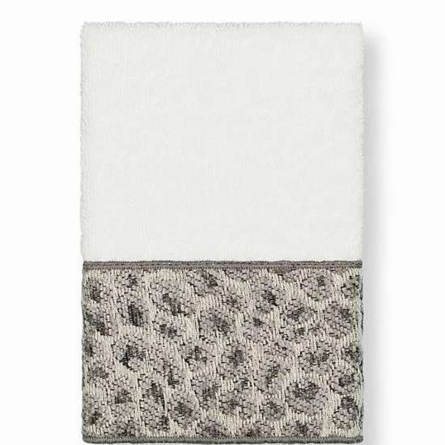 Bed & Bath * | Linum Home Textiles Turkish Cotton Spots 2-Pack Embellished Washcloth Set Latte