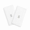 Bed & Bath * | Linum Home Textiles 2-Pack Silver-Tone Monogram Hand Towel