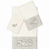 Bed & Bath * | Linum Home Textiles Turkish Cotton April 3-Piece Embellished Bath Towel Set Dark Gray