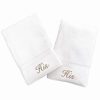 Bed & Bath * | Linum Home Textiles Terry 2-Pk. "His" & "His" Hand Towels