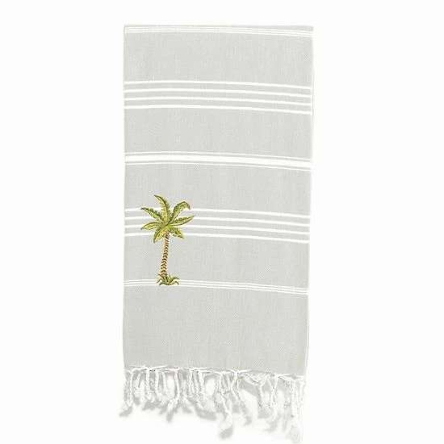 Bed & Bath * | Linum Home Textiles Turkish Cotton Lucky Breezy Palm Tree Pestemal Beach Towel Pretty Pink