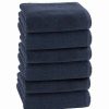 Bed & Bath * | Linum Home Textiles 6-Piece Turkish Cotton Ediree Hand Towel Set Marine