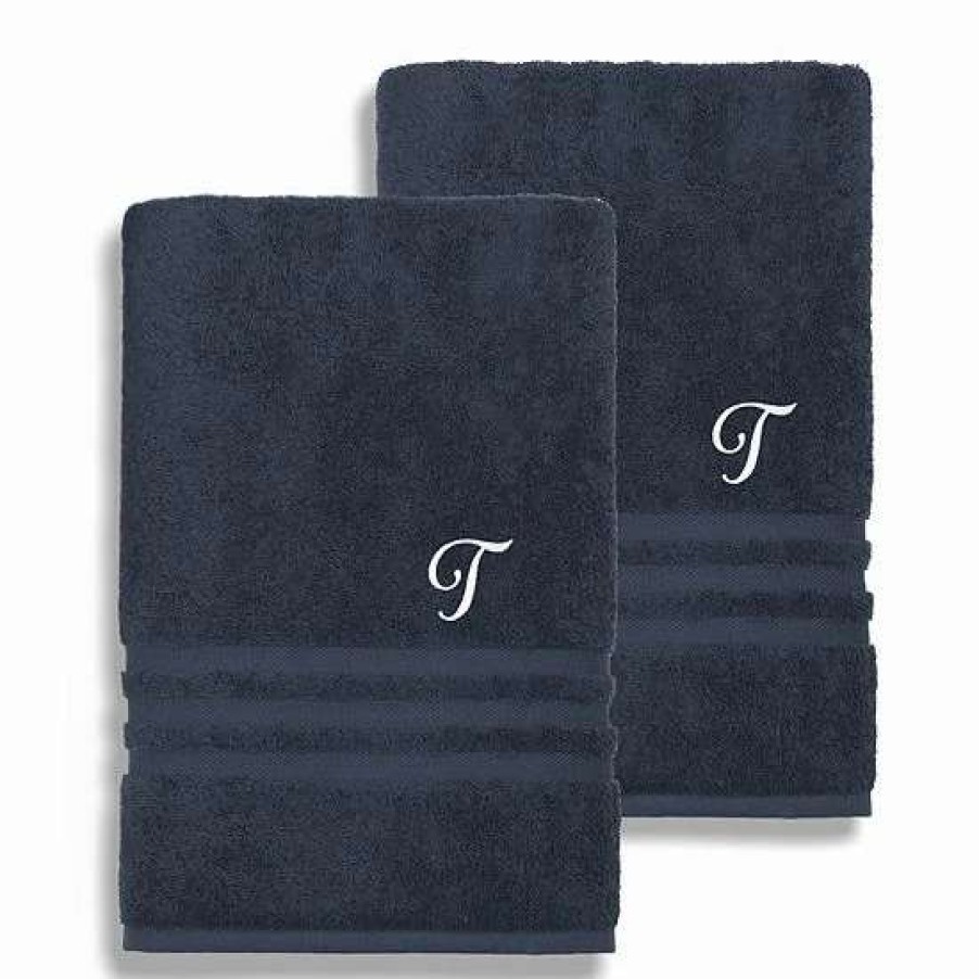 Bed & Bath * | Linum Home Textiles Turkish Cotton Denzi 2-Piece Personalized Bath Towel Set