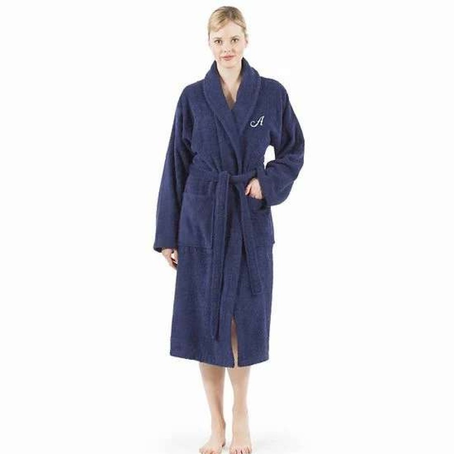 Bed & Bath * | Linum Home Textiles Turkish Cotton Personalized Terry Bathrobe