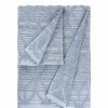 Bed & Bath * | Linum Home Textiles Turkish Cotton Alev Jacquard Bath & Hand Towel Set Blue Multi