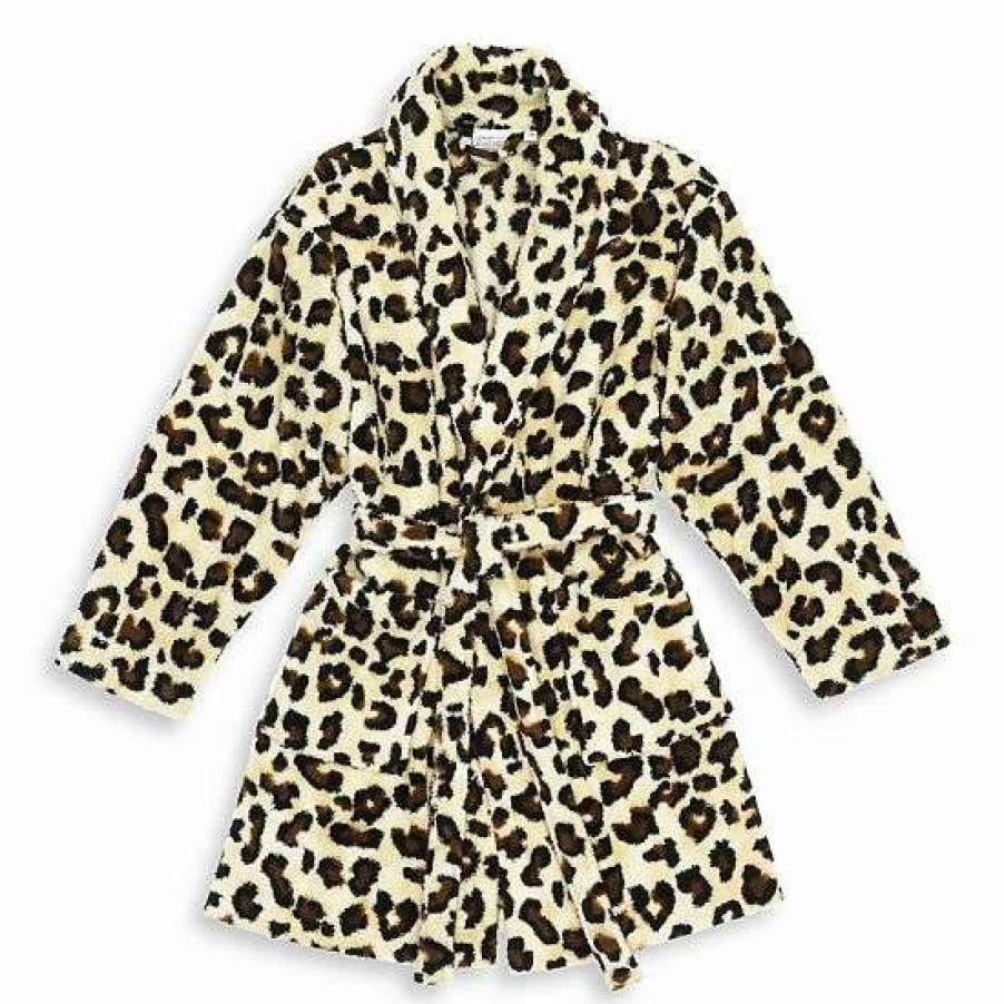 Clothing * | Linum Home Textiles Super Plush Leopard Print Bathrobe