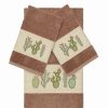 Bed & Bath * | Linum Home Textiles Turkish Cotton Mila 3-Piece Embellished Towel Set Tea Rose