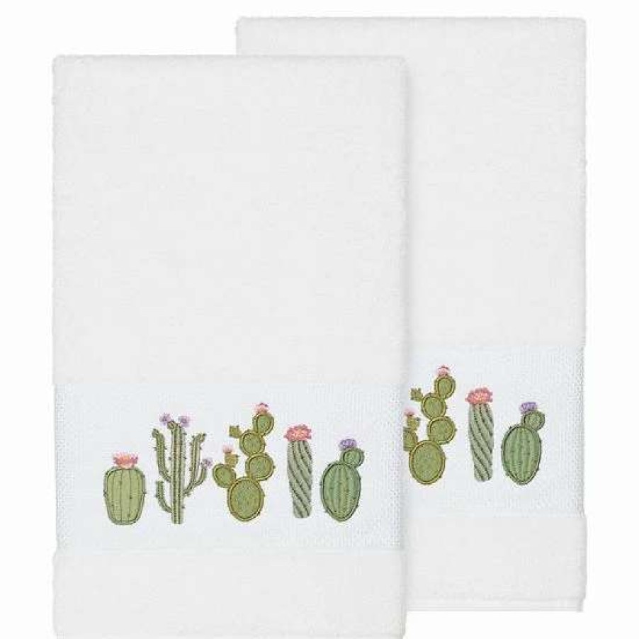 Bed & Bath * | Linum Home Textiles Turkish Cotton Mila Embellished Bath Towel Set Tea Rose