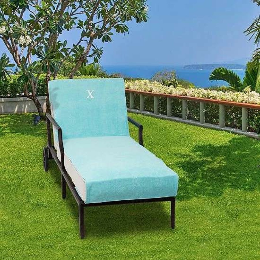 Bed & Bath * | Linum Home Textiles Turkish Cotton Personalized Chaise Lounge Chair Slipcover