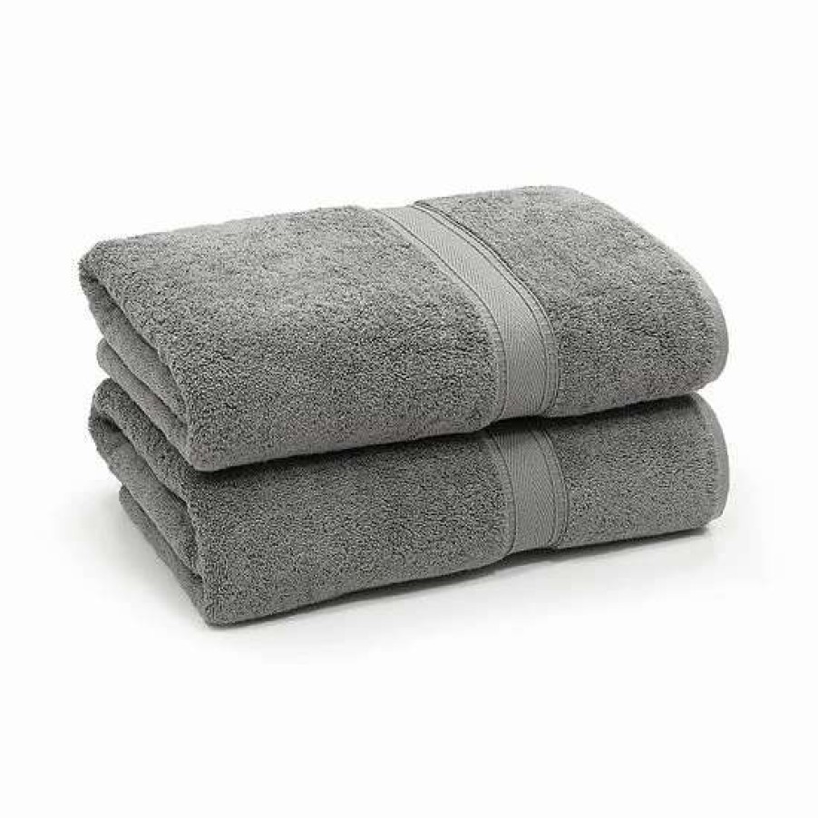 Bed & Bath * | Linum Home Textiles 2-Pack Turkish Cotton Sinemis Terry Bath Towels Navy