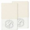 Bed & Bath * | Linum Home Textiles Turkish Cotton Monica 2-Piece Embellished Hand Towel Set