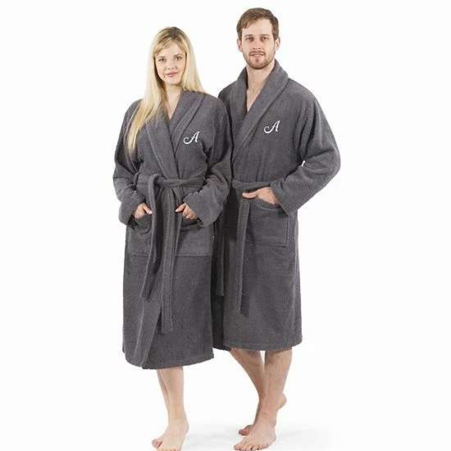 Clothing * | Linum Home Textiles Turkish Cotton Personalized Unisex Terry Bathrobe