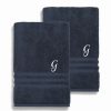 Bed & Bath * | Linum Home Textiles Turkish Cotton Denzi 2-Pack Personalized Bath Sheet Set