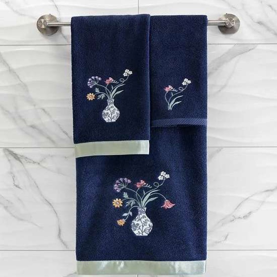 Bed & Bath * | Linum Home Textiles Turkish Cotton Stella 2-Piece Embellished Bath Towel Set Blush