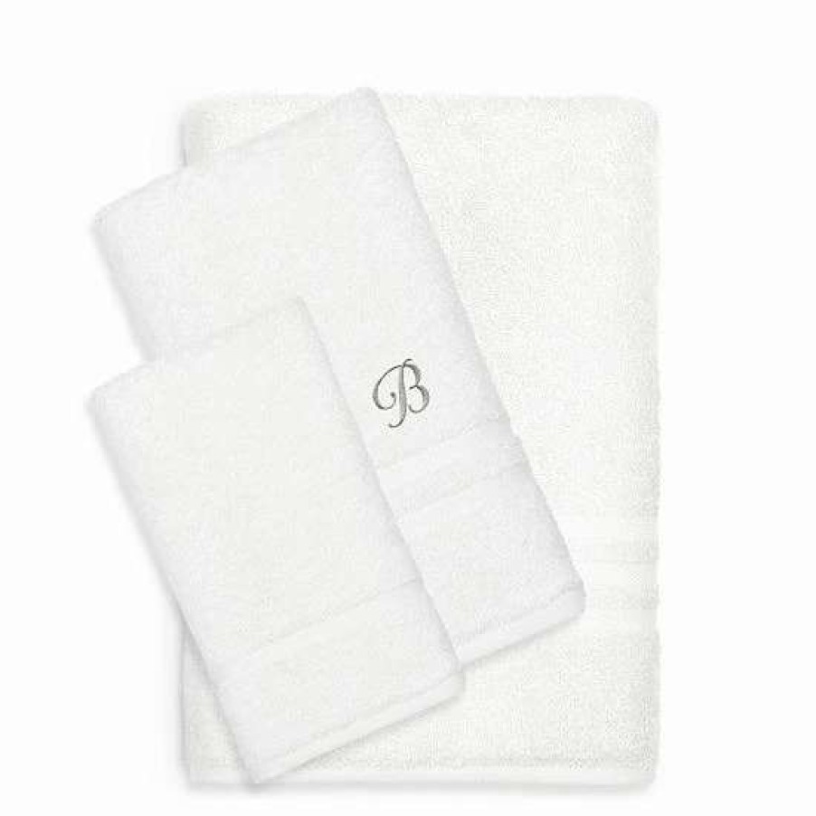 Bed & Bath * | Linum Home Textiles Turkish Cotton Denzi 3-Piece Personalized Towel Set