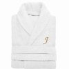 Clothing * | Linum Home Textiles Turkish Cotton Personalized Herringbone Weave Bathrobe