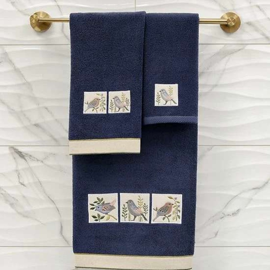 Bed & Bath * | Linum Home Textiles Turkish Cotton Belinda 2-Piece Embellished Hand Towel Set Aqua