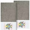 Bed & Bath * | Linum Home Textiles Turkish Cotton Feliz 2-Piece Embellished Bath Towel Set Cream