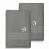 Bed & Bath * | Linum Home Textiles Monogrammed 2-Piece Denzi Bath Sheet Set