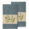 Bed & Bath * | Linum Home Textiles Serenity Embellished Hand Towel Set Tea Rose