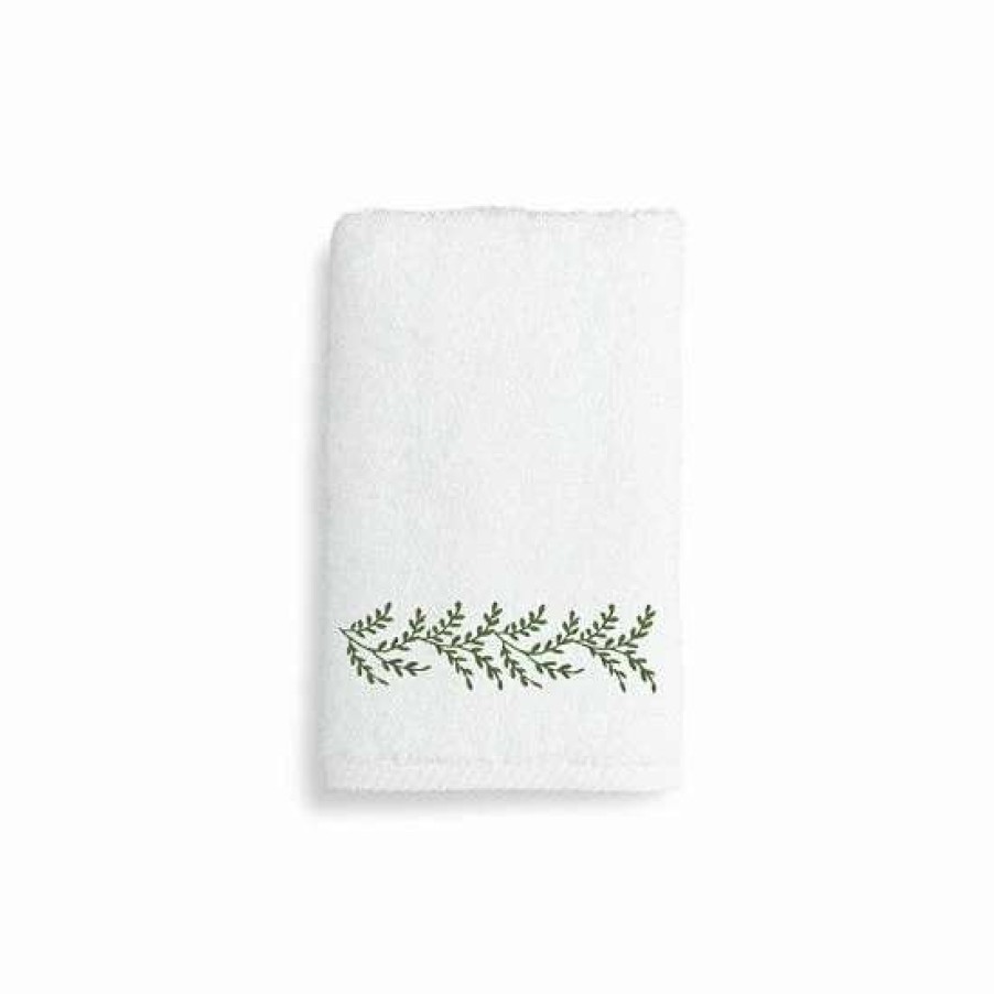 Bed & Bath * | Linum Home Textiles Autumn Leaves Bath Towel White Light Brown