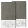 Bed & Bath * | Linum Home Textiles Turkish Cotton Monica 2-Packembellished Bath Towel Set