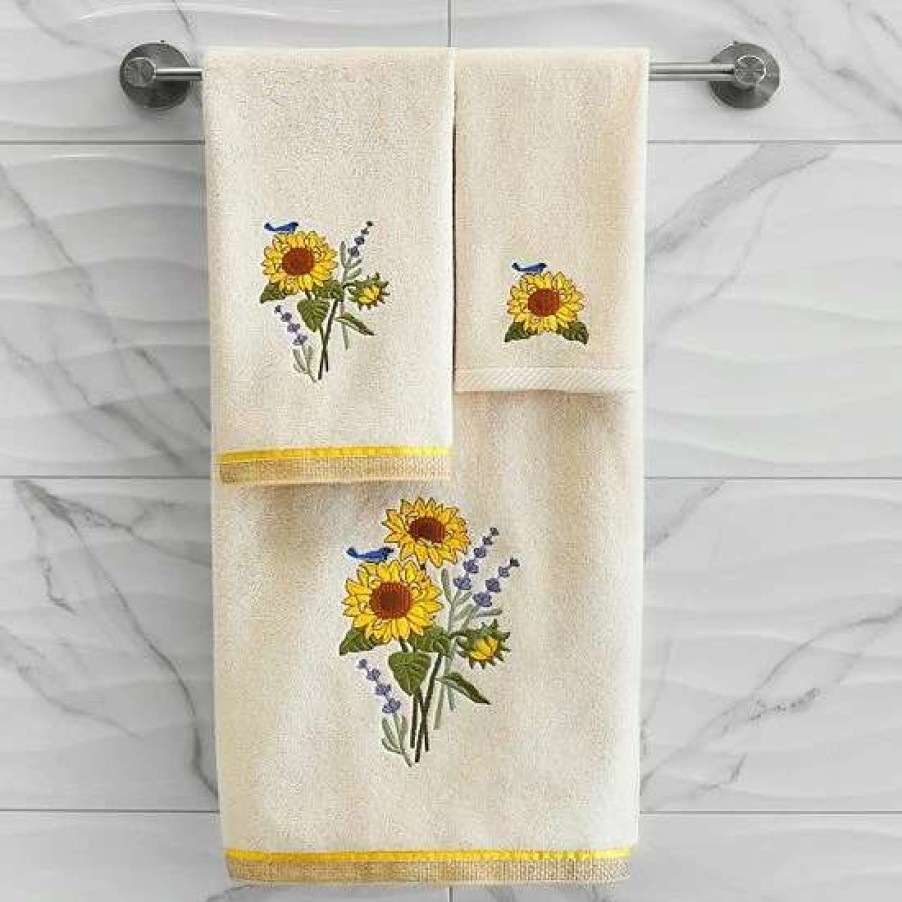 Bed & Bath * | Linum Home Textiles Turkish Cotton Girasol 2-Piece Embellished Fingertip Towel Set Blush