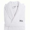 Clothing * | Men'S Linum Home Textiles Turkish Cotton Embroidered "His" Terry Bathrobe Gold