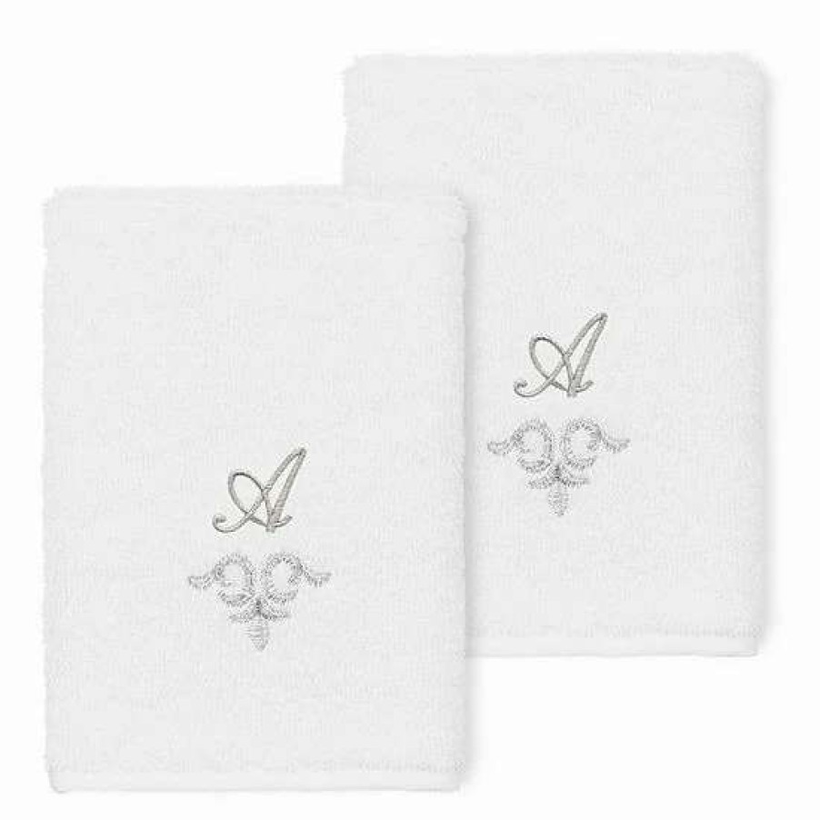 Bed & Bath * | Linum Home Textiles Turkish Cotton Monica 2-Piece Embellished Washcloth Set