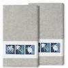 Bed & Bath * | Linum Home Textiles Turkish Cotton Ava 2-Pack Embellished Bath Towel Set Dark Gray