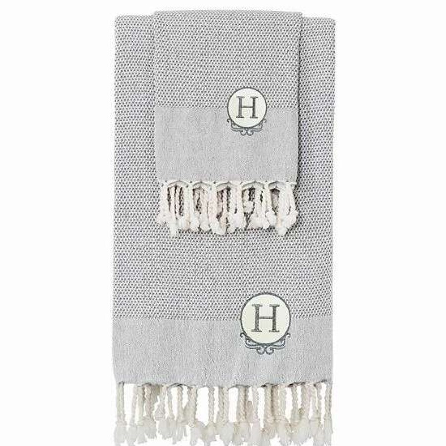 Bed & Bath * | Linum Home Textiles Turkish Cotton Personalized Fun In Paradise Pestemal Beach And Hand Towel Set