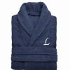 Clothing * | Linum Home Textiles Turkish Cotton Personalized Herringbone Weave Bathrobe