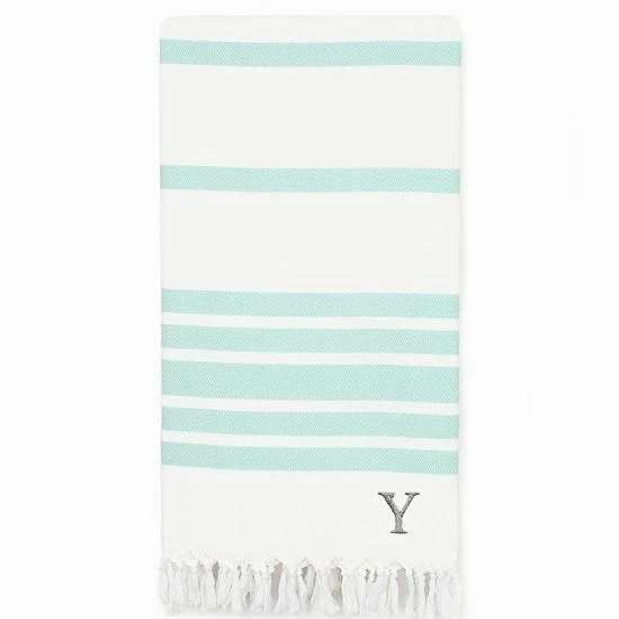 Bed & Bath * | Linum Home Textiles Turkish Cotton Herringbone Personalized Pestemal Beach Towel