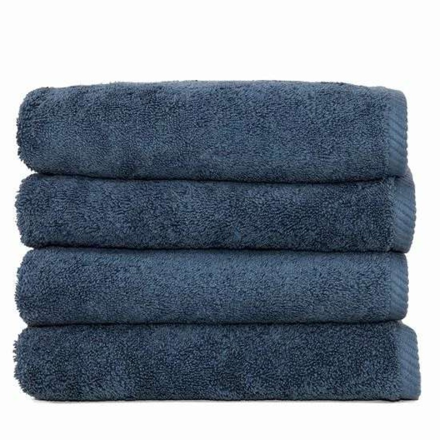 Bed & Bath * | Linum Home Textiles Soft Twist 4-Pk. Hand Towels Midnight Blue