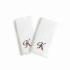 Bed & Bath * | Linum Home Textiles Monogrammed Luxury Turkish Cotton Novelty Hand Towels 2-Pack Set