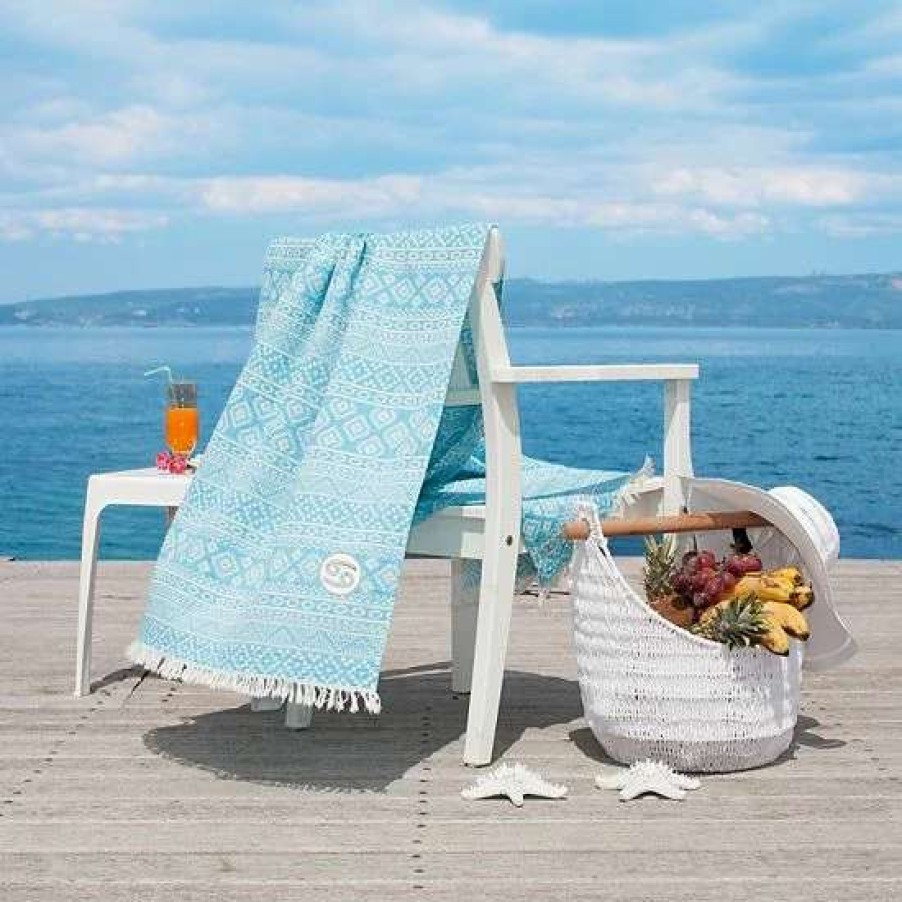 Bed & Bath * | Linum Home Textiles Turkish Cotton Sea Breeze Horoscope Cancer Pestemal Beach Towel Orange Cancer