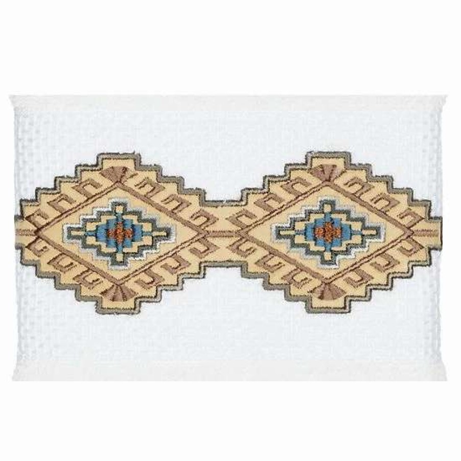 Bed & Bath * | Linum Home Textiles 3-Piece Turkish Cotton Gianna Embellished Towel Set White