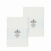 Bed & Bath * | Linum Home Textiles Turkish Cotton Quinn Embellished Washcloth Set Cream