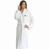 Clothing * | Linum Home Textiles "Mrs." Terry Bathrobe White Blue