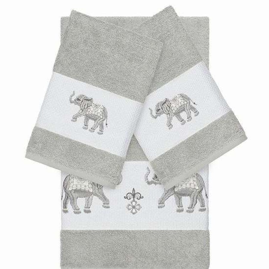 Bed & Bath * | Linum Home Textiles 3-Piece Turkish Cotton Quinn Embellished Bath Towel Set Cream